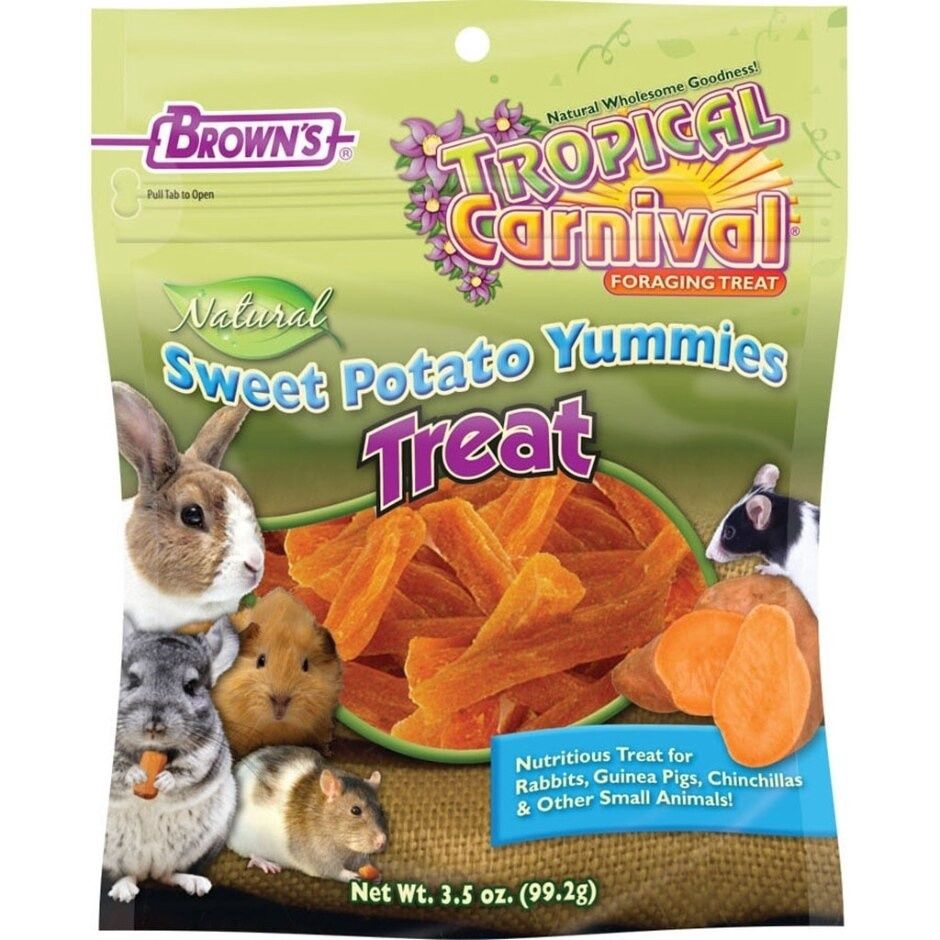 TROPICAL CARNIVAL NATURAL YUMMIES SMALL ANIMAL TREATS, Size: 3.5 oz