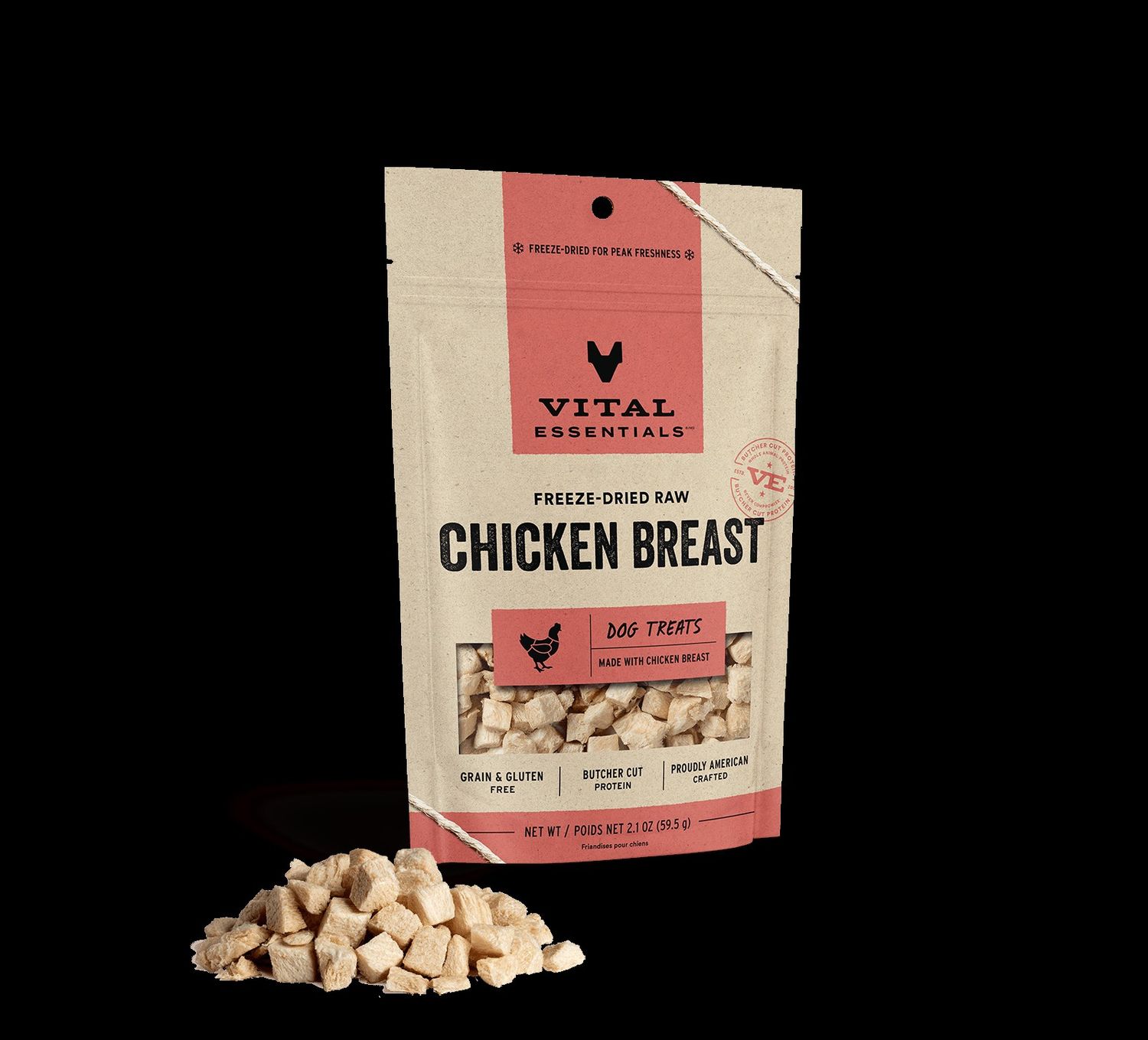 Vital Essentials Freeze-Dried Chicken Breast Dog Treats