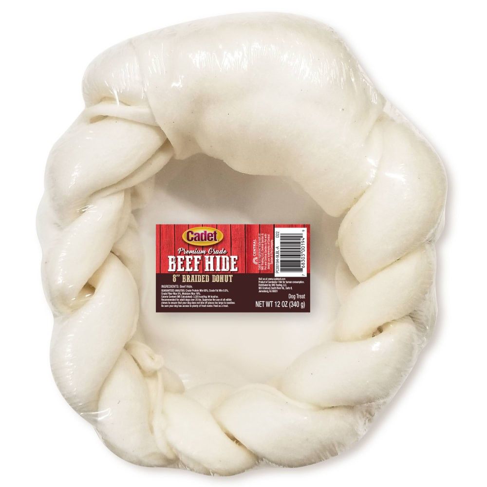 Cadet Beef Hide 8&quot; Braided Donut