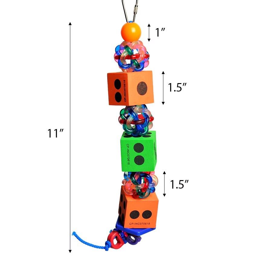 A&amp;E Tumbling Dice Bird Toy
