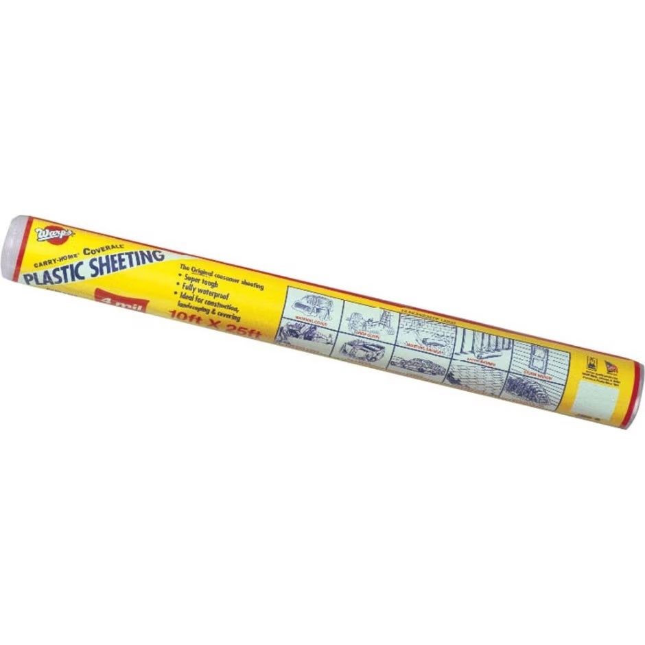 COVERALL PLASTIC SHEETING, Size: 10x25 ft
