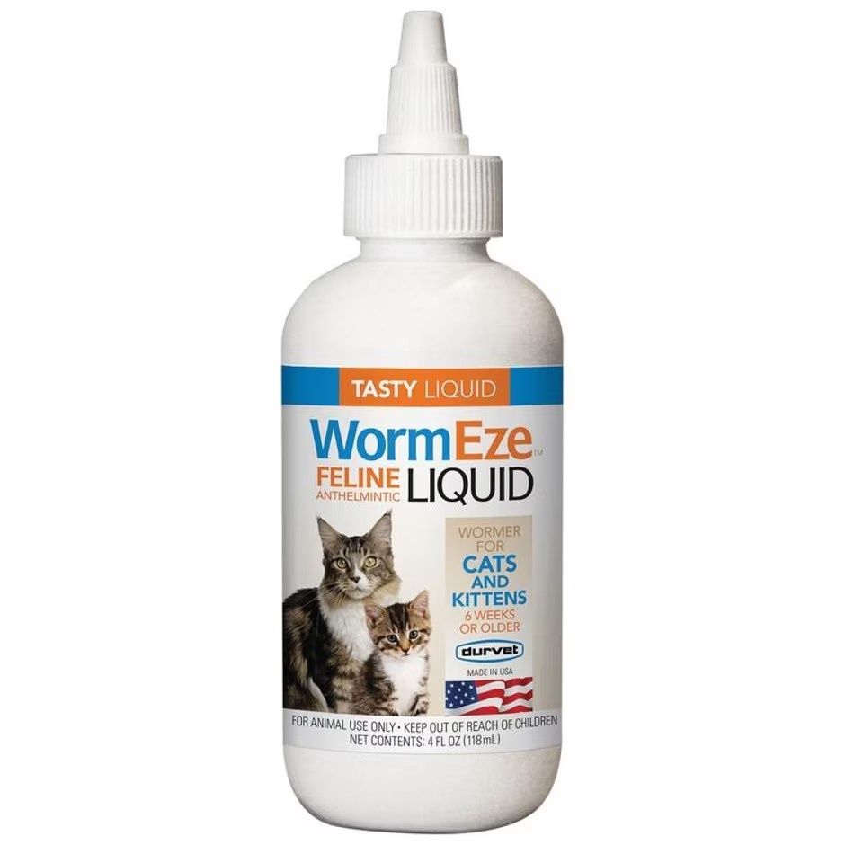 DURVET WORMEZE LIQUID WORMER FOR CATS &amp; KITTENS, Size: 4-oz