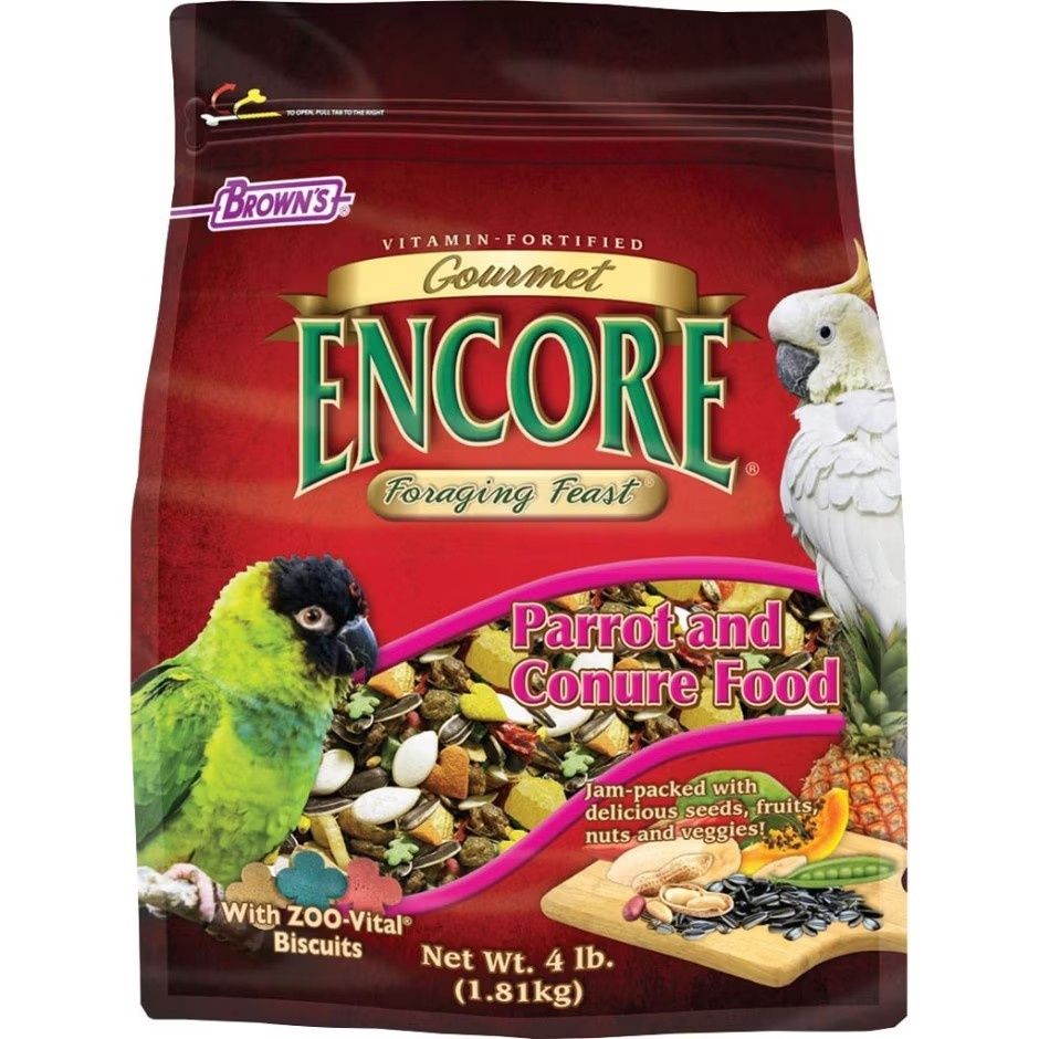 ENCORE GOURMET PARROT FOOD, Size: 4-lb