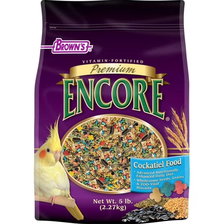 ENCORE PREMIUM COCKATIEL FOOD, Size: 5-lb