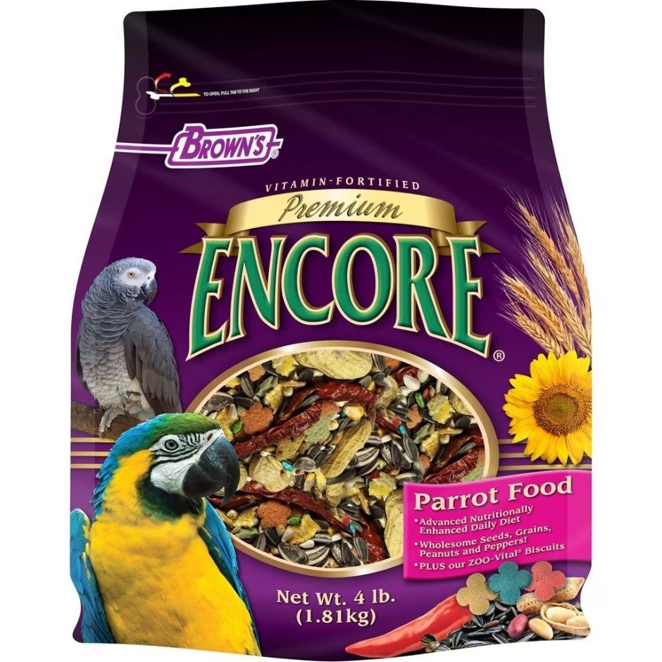 ENCORE PREMIUM PARROT FOOD, Size: 4-lb