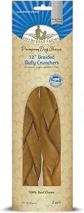 FIELDCREST FARMS BULLY CRUNCHERS BRAID BEEF CHEWS, Size: 12 in