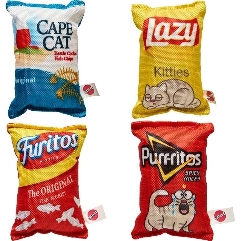 FUN FOOD KITTY CHIPS CAT TOY