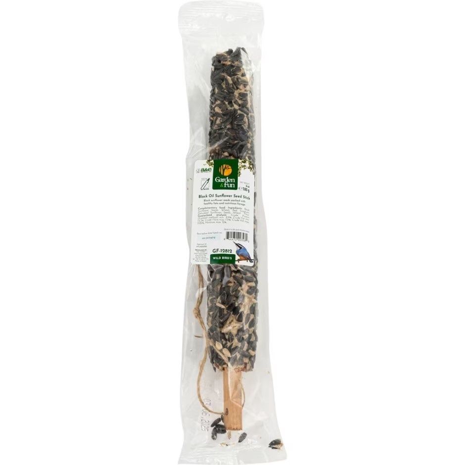 GARDEN &amp; FUN WILD BIRD STICK BLACK OIL SUNFLOWER