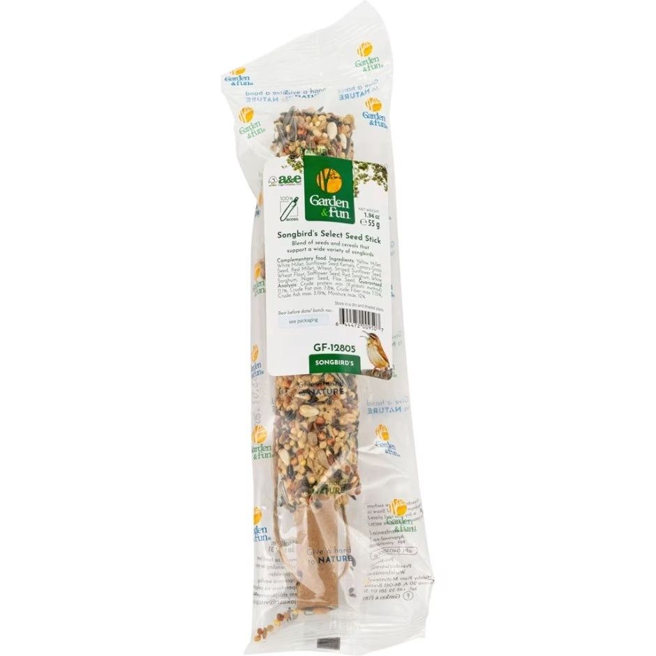 GARDEN &amp; FUN WILD BIRD STICK SONGBIRD SELECT