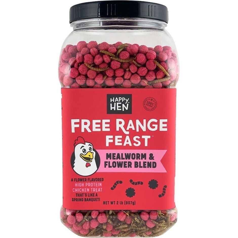 Happy Hen Treats Free Range Feast Mealworm &amp; Flower Blend