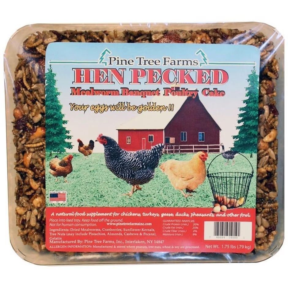 HEN PECKED MEALWORM BANQUET POULTRY CAKE, Size: 1.75 lb
