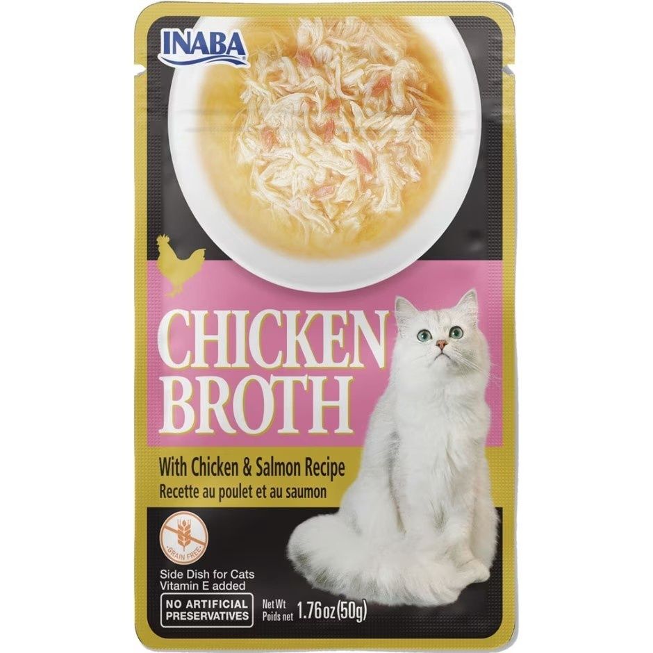 INABA CHICKEN BROTH SIDE DISH FOR CATS SALMON