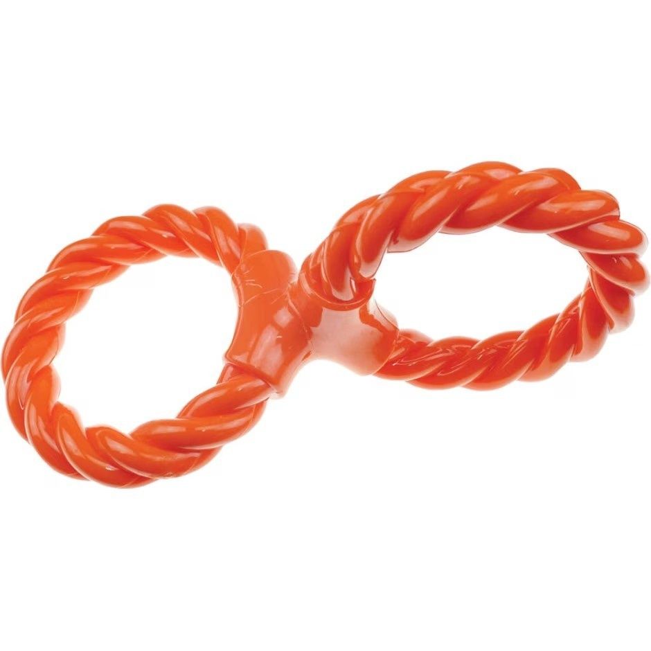 Infinity TPR/Rope Double Ring Twist Dog Toy
