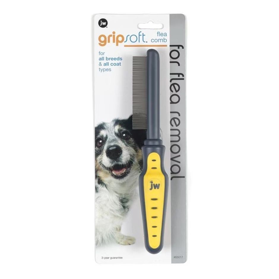 JW GRIPSOFT FLEA COMB, Size: REG
