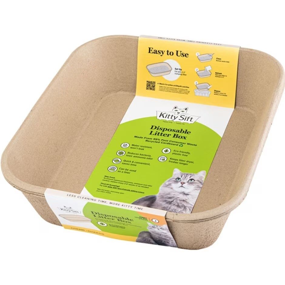 KITTY SIFT DISPOSABLE CAT LITTER BOX