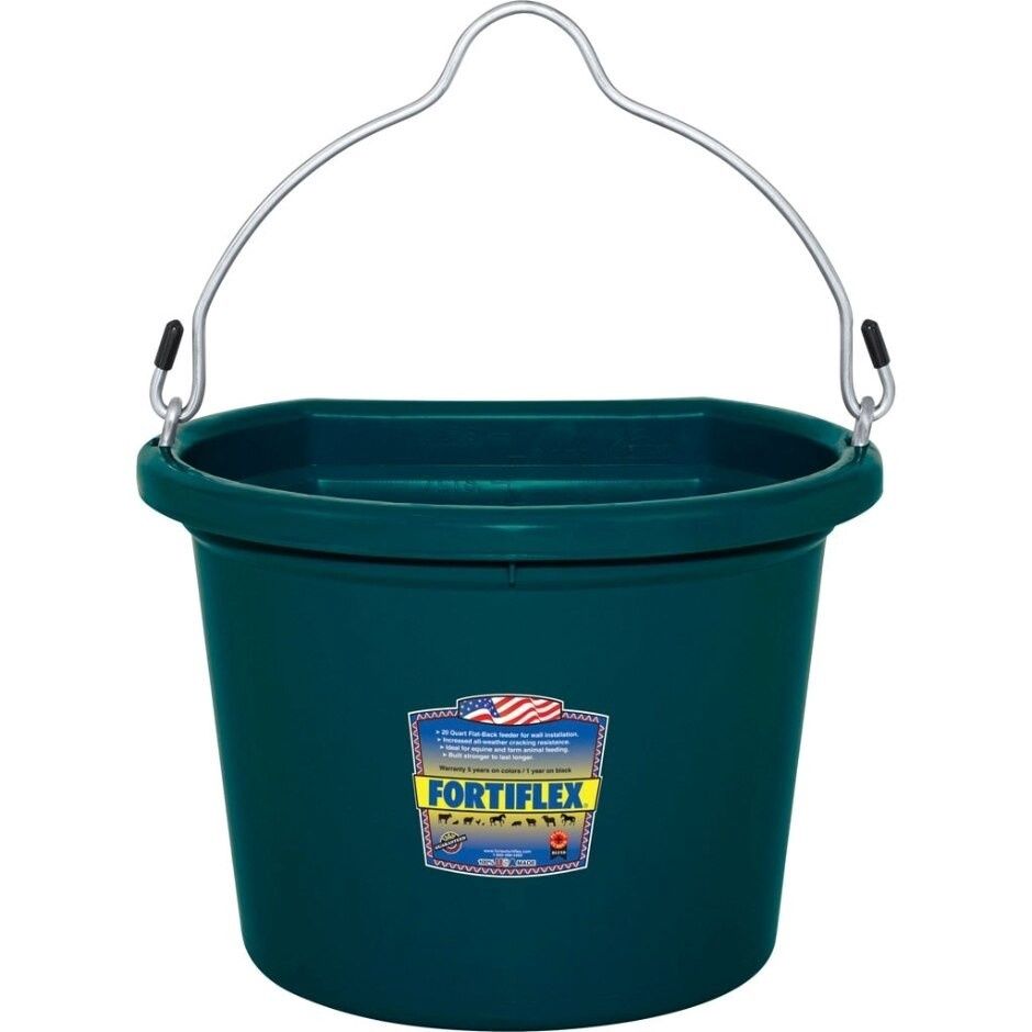 Fortiflex Flat Back Bucket 8 Qt Dark Green