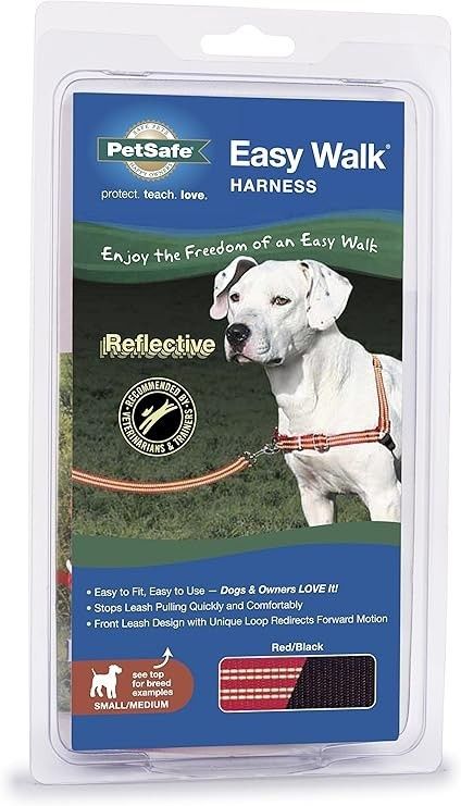 Easy Walk Reflective Harness Red Small/Medium