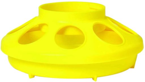 Little Giant 1 Quart Plastic Poultry Feeder Base, Color: Yellow