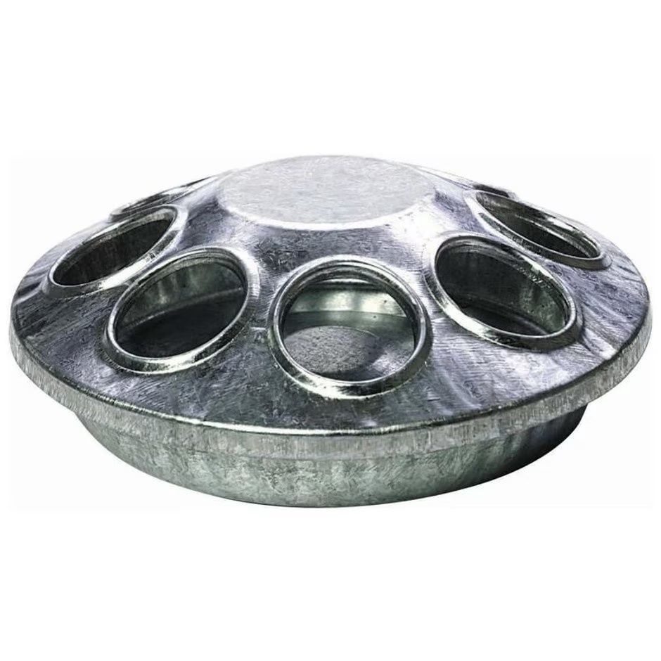 LITTLE GIANT 8 HOLE METAL POULTRY FEEDER GALVANIZED, Size: 6x2 in