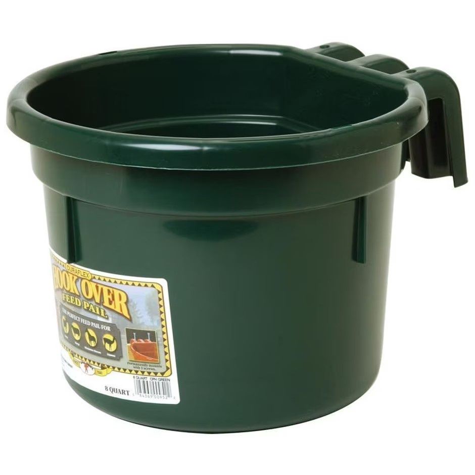 LITTLE GIANT PLASTIC HOOK OVER FEED PAIL, Size: 8 qt