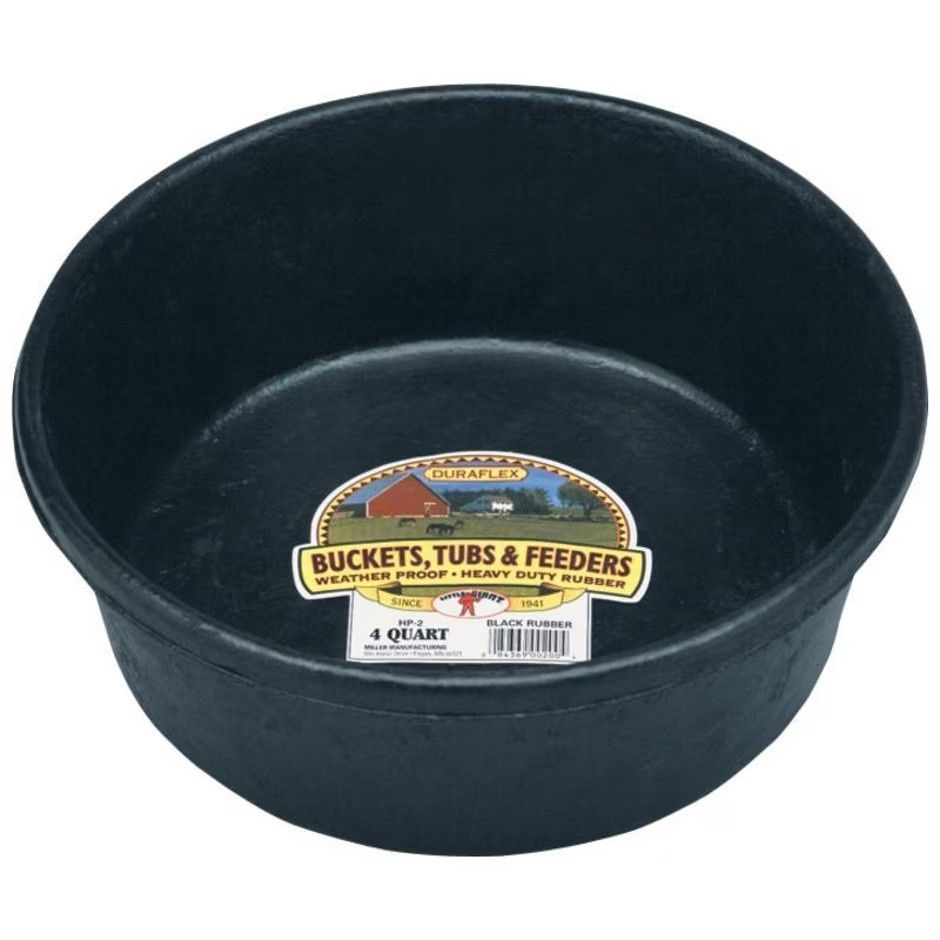 LITTLE GIANT RUBBER FEED PAN, Size: 4 qt