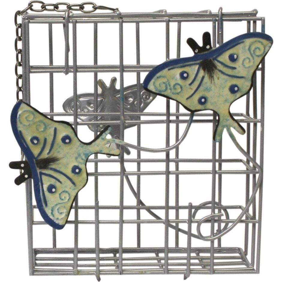 Luminescence Glow In The Dark Metal Suet Cake Feeder