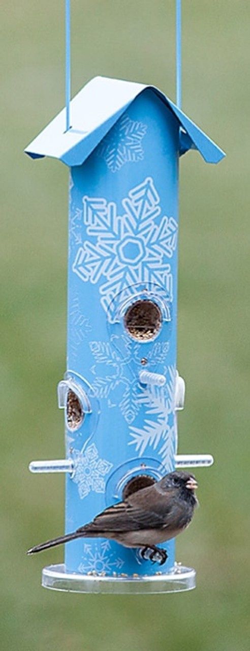 Metal Tube Feeder Snowflake