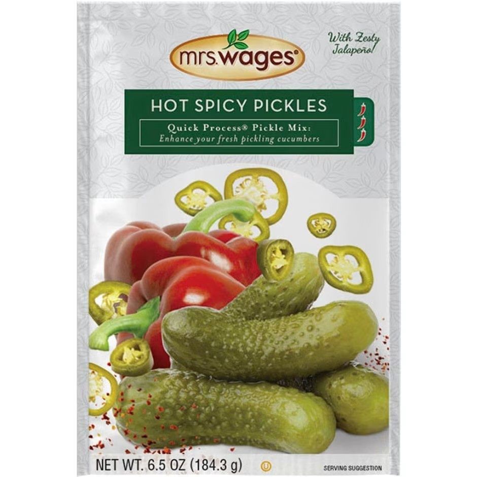 MRS. WAGES QUICK PROCESS HOT SPICY PICKLE MIX, Size: 6.5 oz