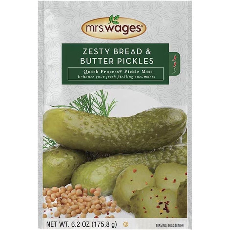 MRS. WAGES QUICK PROCESS MEDIUM ZESTY PICKLE MIX, Size: 6.2 oz