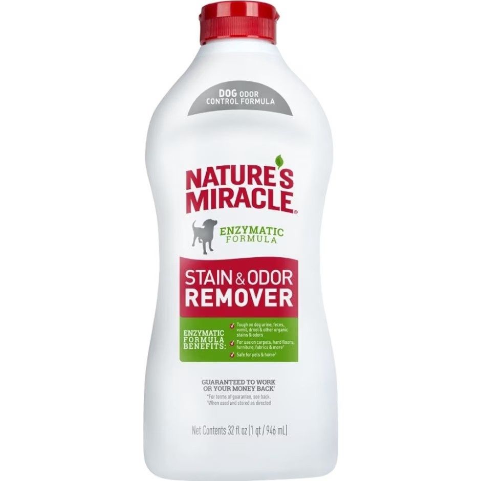 NATURE&#39;S MIRACLE STAIN &amp; ODOR REMOVER POUR DOGS, Size: 32 oz