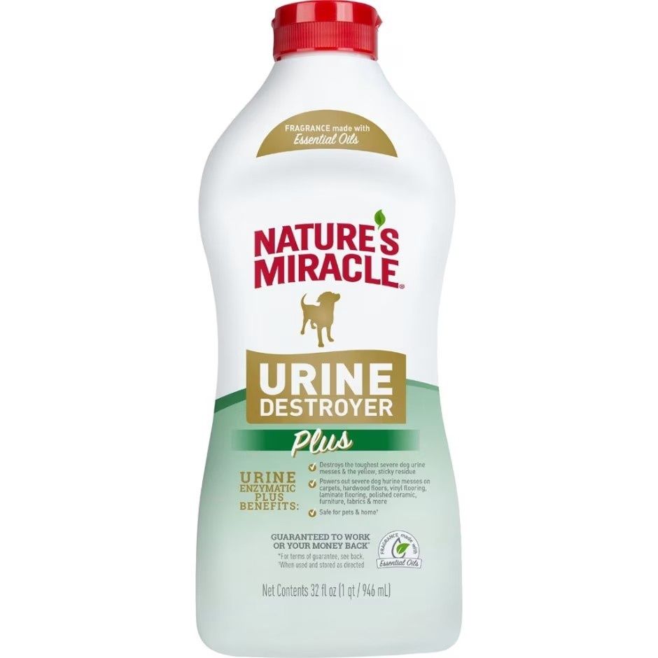NATURES MIRACLE URINE DESTROYER PLUS FOR DOGS, Size: 32 oz