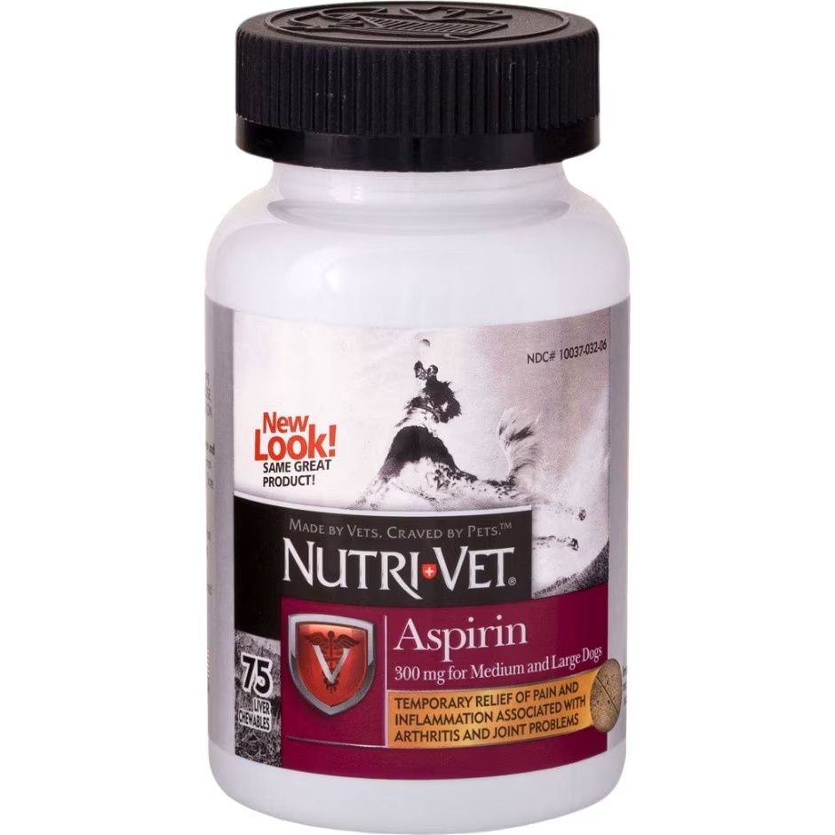 NUTRI-VET ASPIRIN CHEWABLES FOR LG DOGS, Size: 300mg - 75 ct