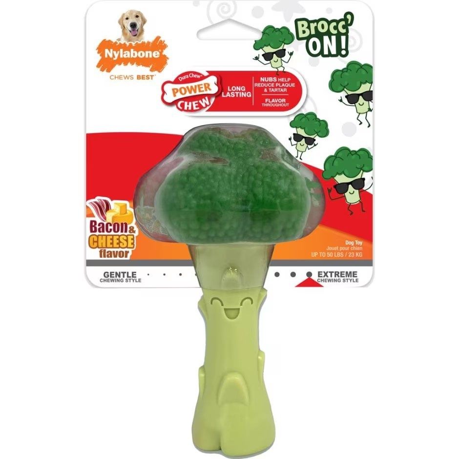 NYLABONE POWER CHEW BROCC ON, Size: Giant