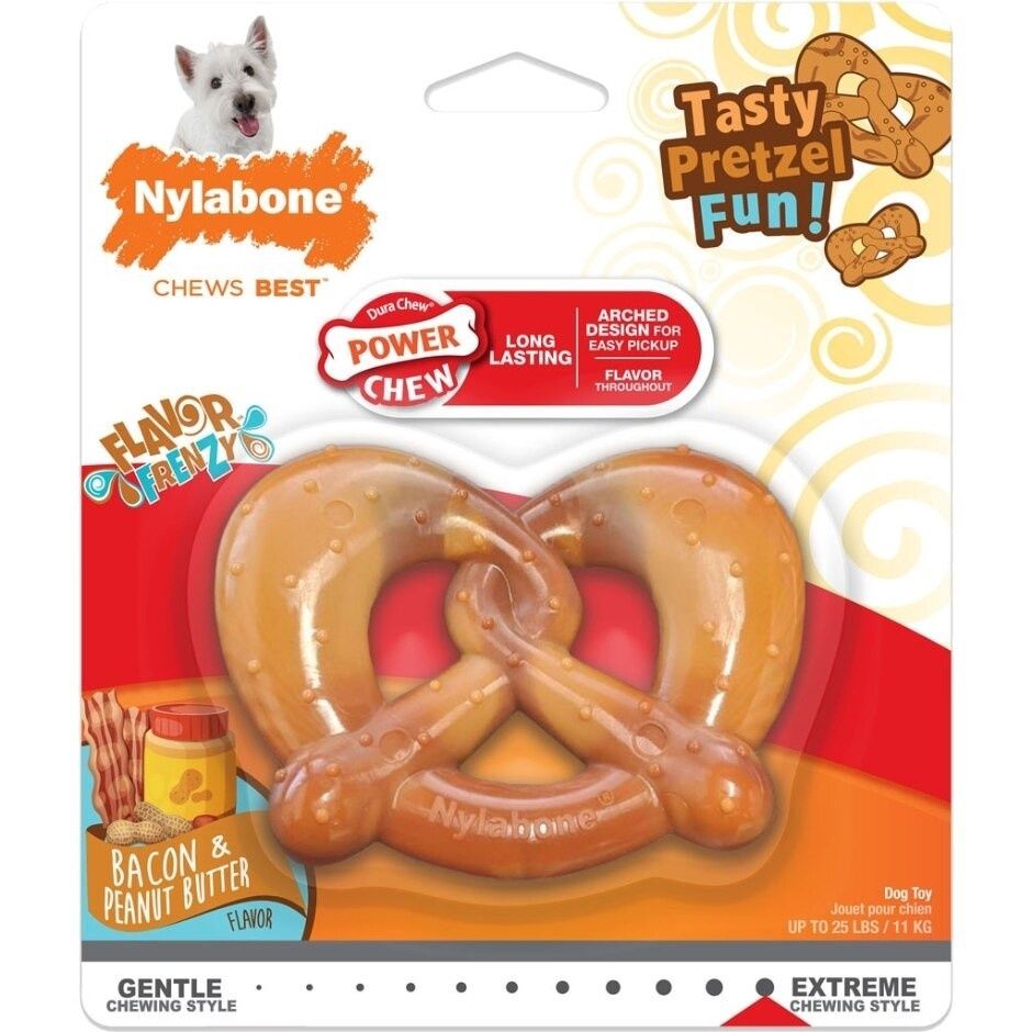 NYLABONE POWER CHEW PRETZEL, Size: SM