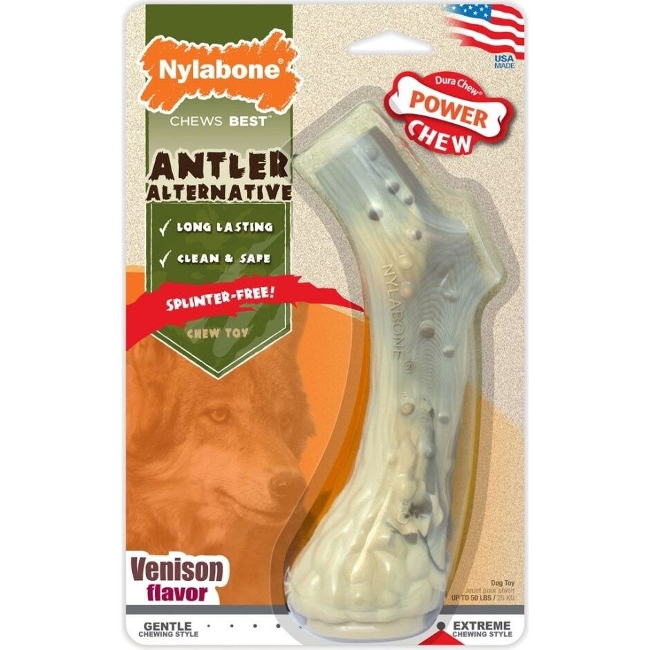 NYLABONE WILD ALTERNATIVE ANTLER, Flavor: Venison, Size: Giant