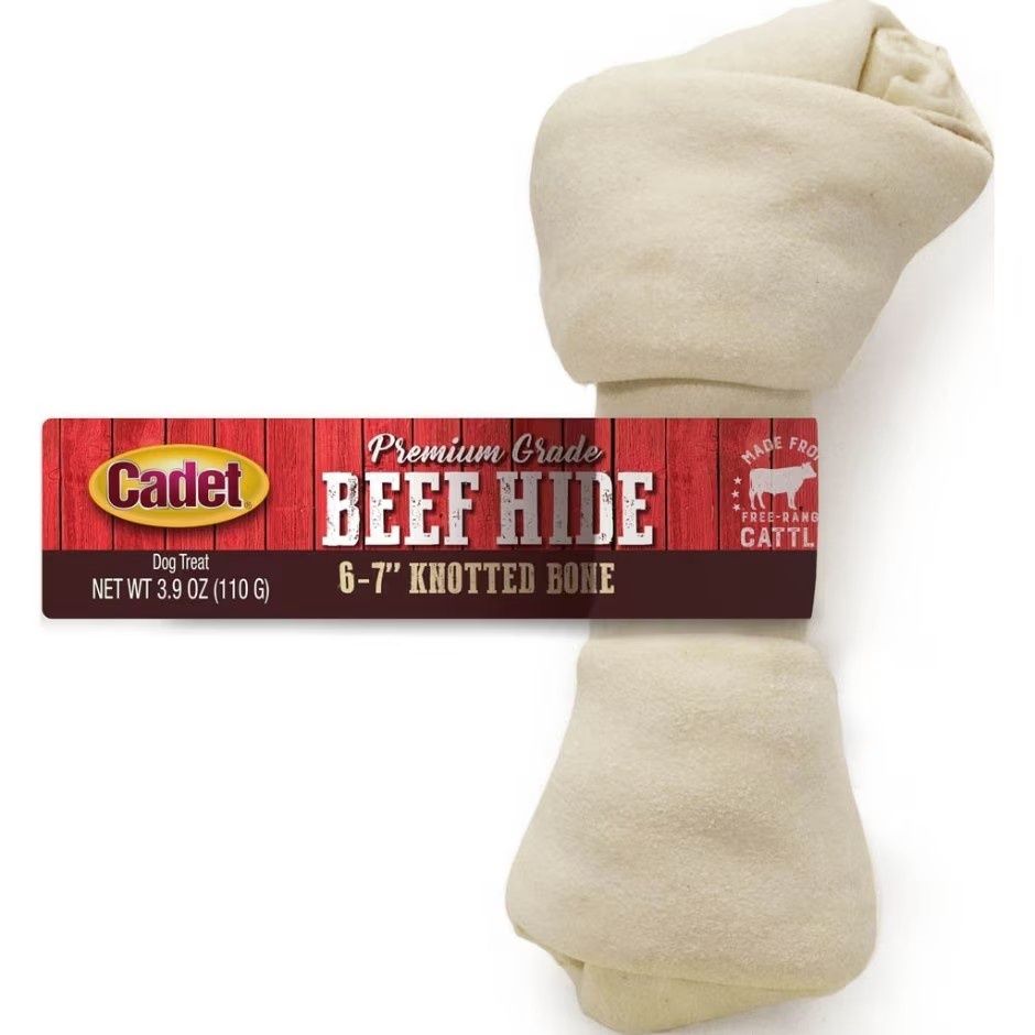 Cadet Gourmet Knotted Rawhide Bone Natural 6-7 in