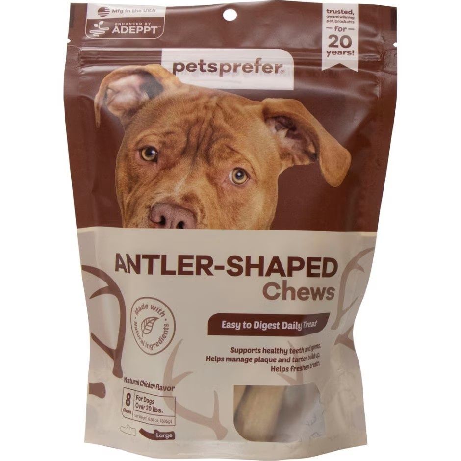 PETS PREFER ANTLER TREATS FOR LARGE DOGS