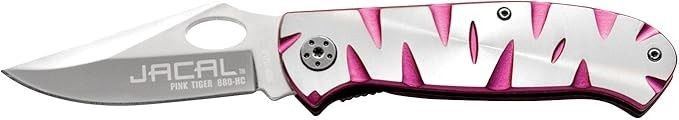Pink Tiger Man Fold Knife 60