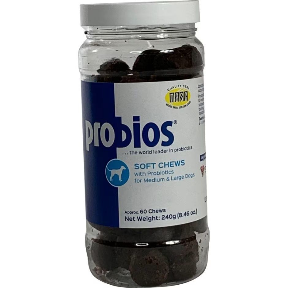 PROBIOS SOFT CHEWS W/PREBIOTICS FOR MD &amp; LG DOGS