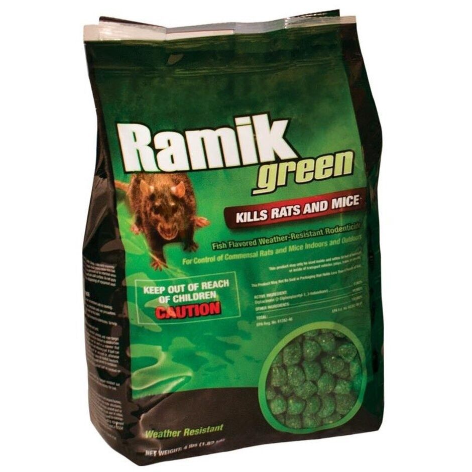 RAMIK GREEN RATS AND MICE BAIT, Size: 4 lb