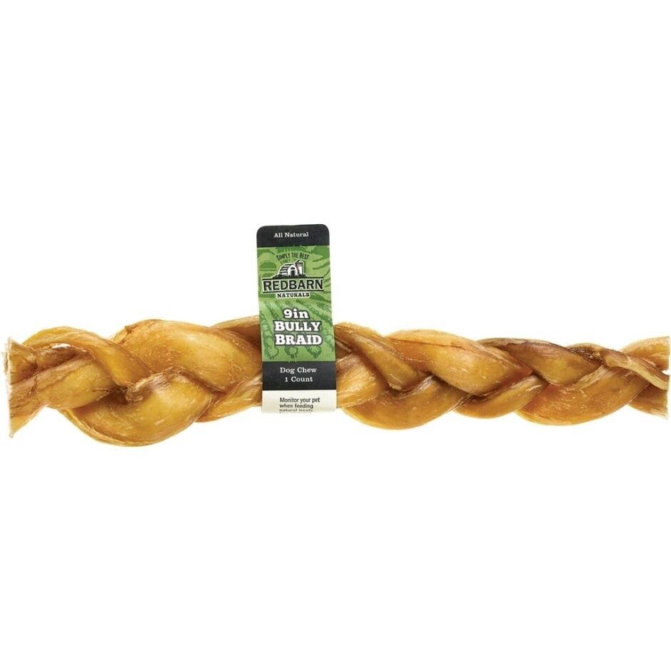 REDBARN NATURALS BRAIDED BULLY STICKS, Size: 9 in