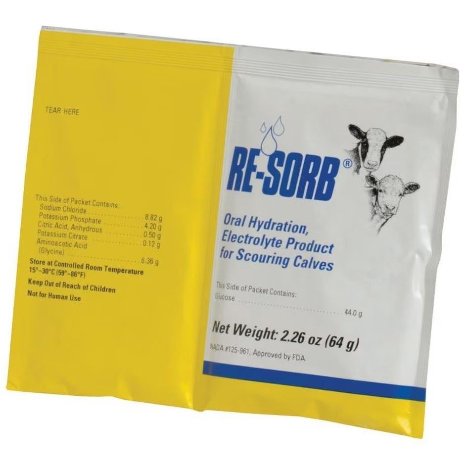 RESORB PACKETS FOR CALVES, Size: 64 gm - 12 pc