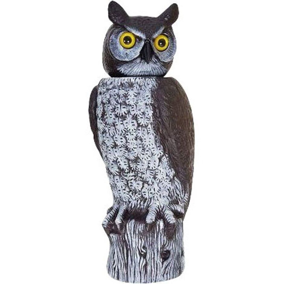 ROTATING HEAD OWL - NATURAL ENEMY SCARECROW