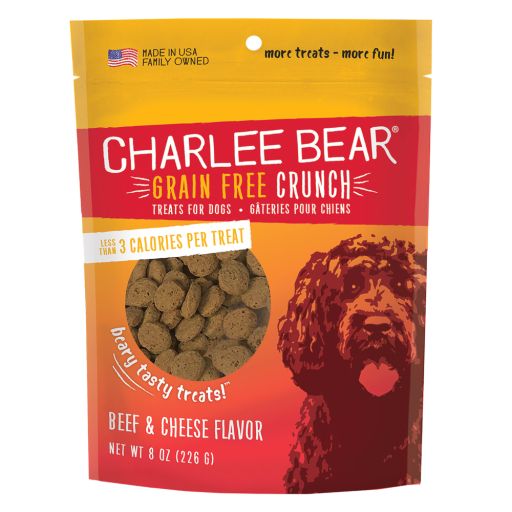 Charlee Bear Beef &amp; Cheese Crunch Dog Treats, 8 oz.