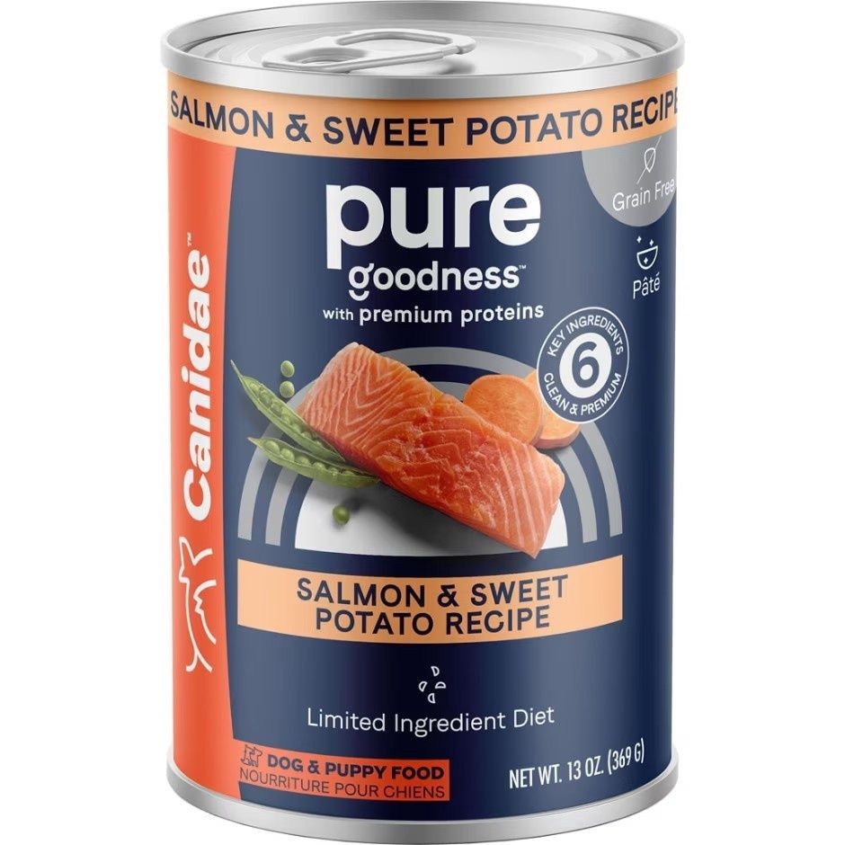 CANIDAE PURE Grain-Free Wet Dog Food Salmon &amp; Sweet Potato  13 oz