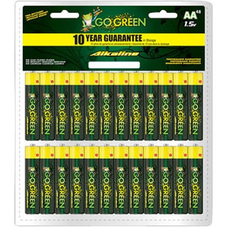 Gogreen Alkaline Battery AA-48 Pk