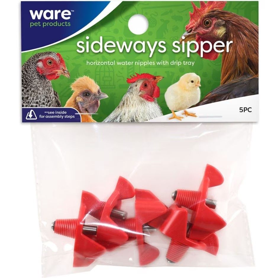 SIDEWAYS SIPPER HORIZONTAL WATER NIPPLES