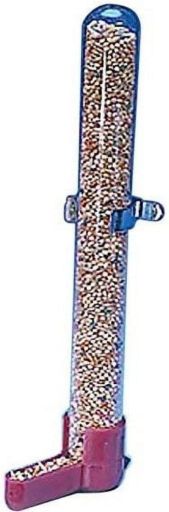 Penn Plax Glass Tube Seed or Waterer for Small Birds with Attachment Clip