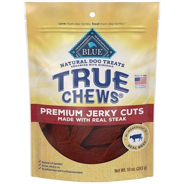 Blue Buffalo True Chews 10oz Premium Jerky Cuts Natural Steak Dog Treats