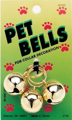 Gold Pet Bells for Dog Collar Decoration - 3 Pk.